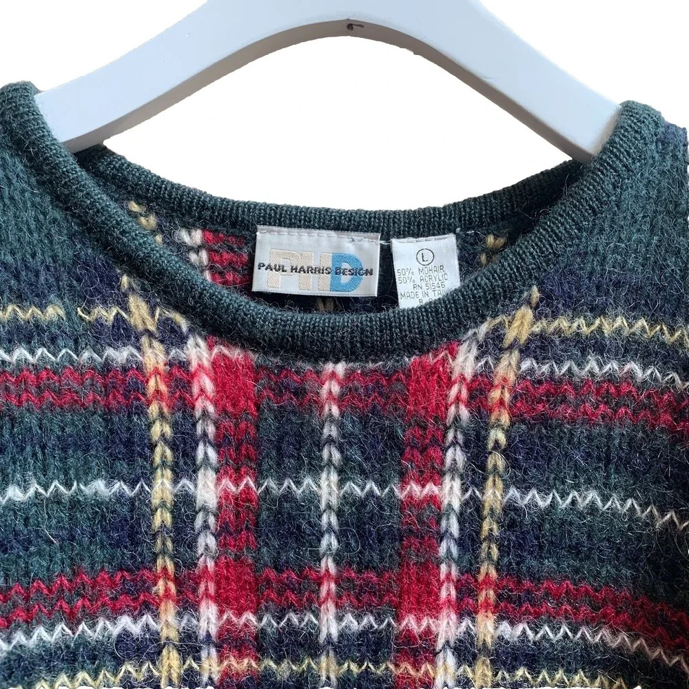 Paul Harris Design Vintage Sweater Women's SZ-Large 50% MOHAIR & 50% ACRYLIC